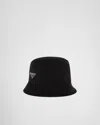 Prada Corduroy Bucket Hat In Black