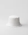 Prada Recycled Nylon Bucket Hat In White