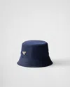 Prada Re-nylon Barrel Cap In Balticlue
