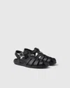 Prada Soft Project Cut-out Tech Sandals In Black