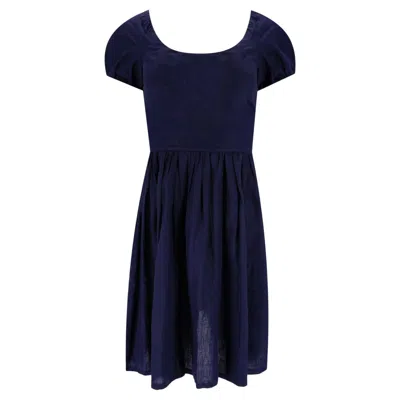 Pre-owned Prada Fit And Flare Linen Dress In Black