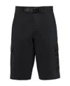 Prada Recycled Technical Jersey Bermudas In Black