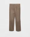 Prada Five-pocket-jeans Aus Gewaschenem Denim In Brown