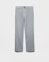 Prada Grey Regular Mid Rise Jeans In Gray