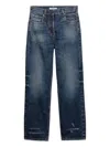 Prada Five Pocket Jeans In Washed Denim In Blue