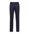 Prada Drill Chino Pant With Belt Loops And Back Pockets In Navy Blue