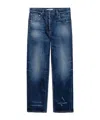Prada Five Pocket Trousers With Distressed Faded Effect In Blue