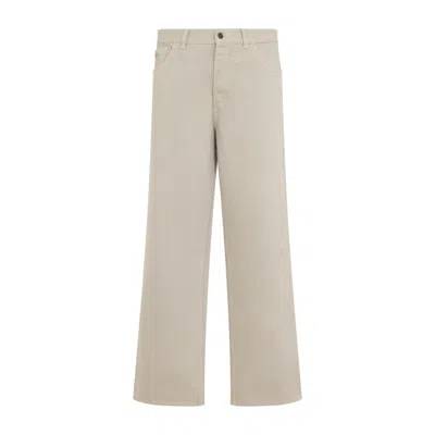 Prada Old Denim Five-pocket Trousers In Neutral