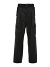 Prada Men Nylon Insert Cargo Joggers In Black