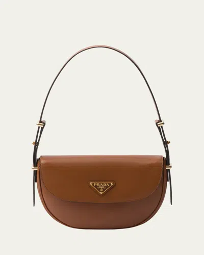 PRADA FLAP LEATHER CROSSBODY BAG