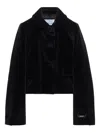 Prada Flap-pocket Detachable-collar Jacket In Black