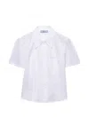 Prada Flared Button Shirt In White