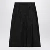 Prada High-rise Flared Midi Skirt In Black