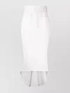 Prada Flared Skirt With Pockets And Slit In White