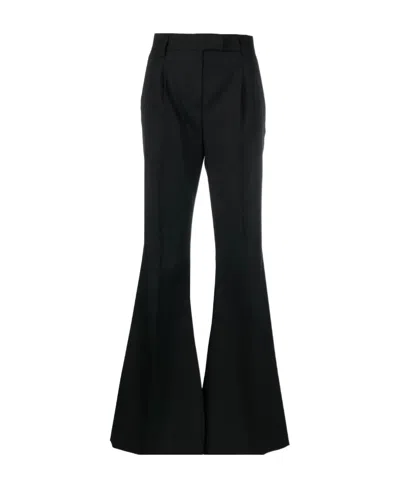 PRADA PRADA LOGO-PLAQUE CROPPED TAILORED TROUSERS
