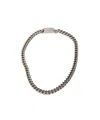 Prada Silver Chain Necklace In Engraved Antique Silver