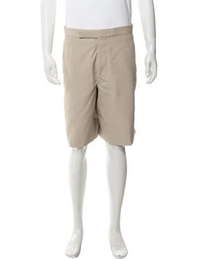 Pre-owned Prada Flat Front Shorts In Neutrals