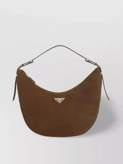 Prada Flat Handle Leather Shoulder Bag