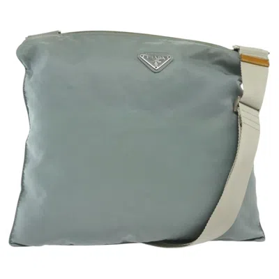 Pre-owned Prada Flat Messenger Bag Tessuto Blue Nylon Shoulder Bag Bag ()