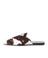 Prada Flat Mules In Multicolor