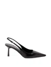 Prada Pointed-toe Leather Slingback Slingback Pump In Black