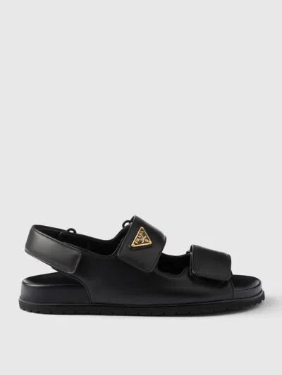 Prada Flat Sandals Woman Black