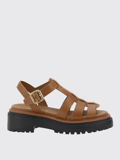 PRADA PRADA FLAT SANDALS WOMAN LEATHER