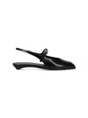 Prada Black Patent Leather Slingback Ballerina In Black