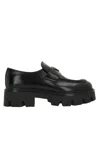 Prada Modern Loafers With Chunky Sole Design In Black
