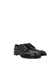 Prada Brushed-leather Lace-up Shoes In Black