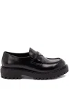 Prada Monolith Leather Loafers In Multi
