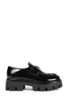 Prada Modern Loafers With Chunky Sole Design In Black