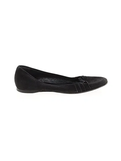 Pre-owned Prada Flats In Black