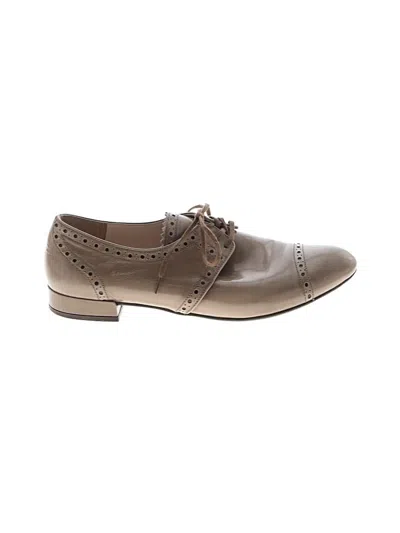 Pre-owned Prada Flats In Brown
