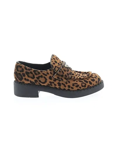 Pre-owned Prada Flats In Brown