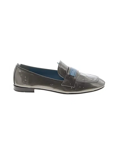 Pre-owned Prada Flats In Gray