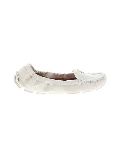 Pre-owned Prada Flats In Ivory