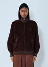 Prada Virgin Wool Bomber With Mini Logo In Multi