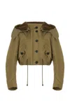 Prada Jacket Raso Cotone In Green