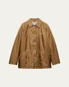 Prada Lightweight Re-nylon Blouson Jacket In Brown