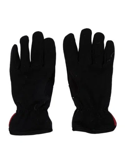 Pre-owned Prada Fleece Winter Gloves In Black