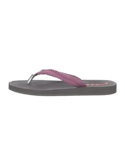 Pre-owned Prada Flip Flops In Grey