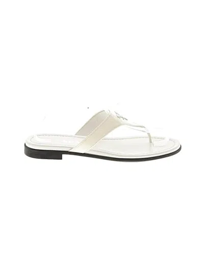 Pre-owned Prada Flip Flops In Ivory