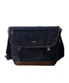 Prada Small Re-nylon And Leather Shoulder Bag In Black