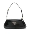 Prada Flip Shoulder Bag In Black