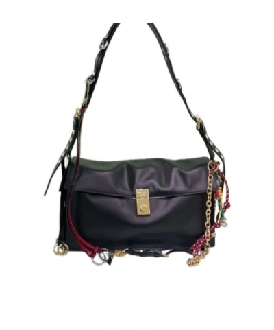 Prada Flip Shoulder Bag In Black