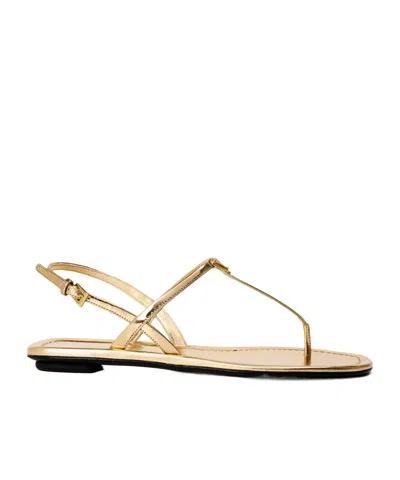 Prada Flip-flop Flat Sandals In Neutral