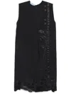 Prada Midikleid Mit Blumenapplikation In Schwarz