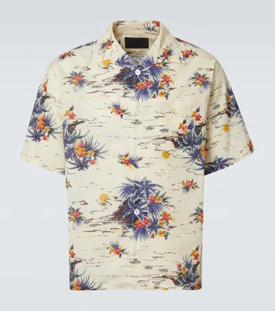 PRADA FLORAL COTTON BOWLING SHIRT