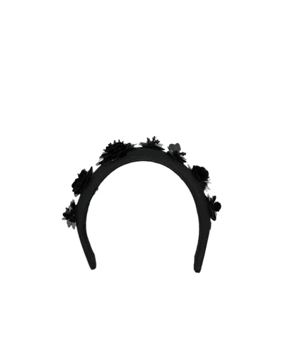 PRADA FLORAL-EMBELLISHED HAIRBAND